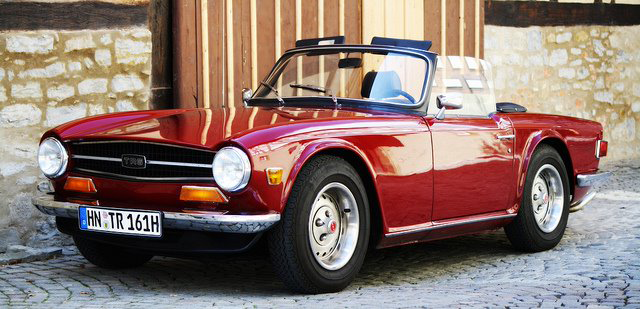 Triumph TR6 Red. Come to Smyth Imports to find the right Triumph to purchase.
